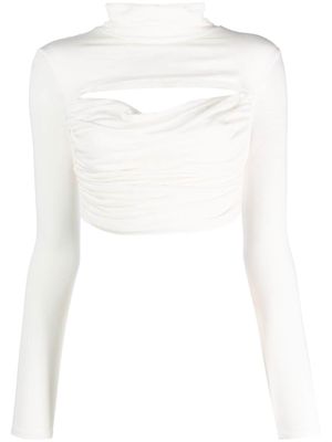 CONCEPTO cut-out cropped top - White
