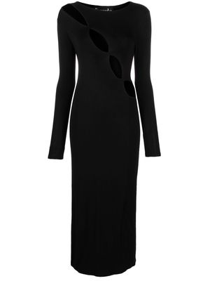 CONCEPTO cut-out fitted maxi dress - Black