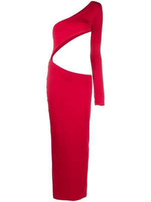CONCEPTO cut-out one-shoulder maxi dress - Red