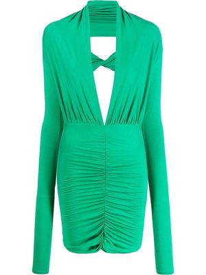 CONCEPTO cut-out ruched minidress - Green
