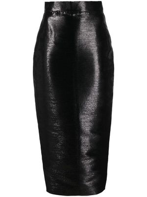 CONCEPTO fitted high-waisted midi skirt - Black