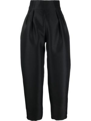 CONCEPTO high-waist tapered-leg trousers - Black