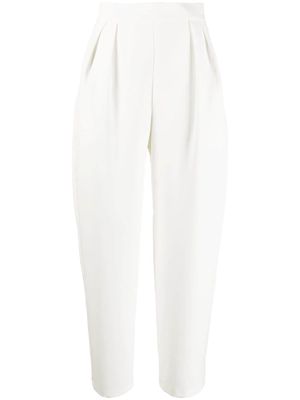 CONCEPTO high-waisted tapered trousers - White