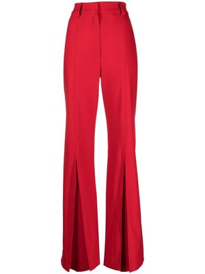CONCEPTO inverted-pleat flared trousers