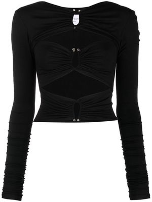 CONCEPTO long-sleeve cut-out top - Black
