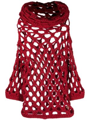 CONCEPTO open-weave wool jumper - Red