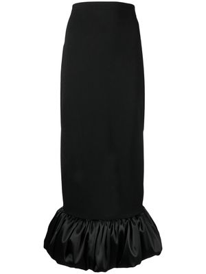 CONCEPTO peplum-hem high-waisted skirt - Black