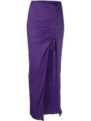 CONCEPTO ruched high-waisted skirt - Purple