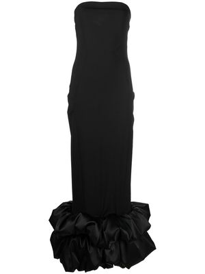 CONCEPTO ruffle-trim strapless dress - Black