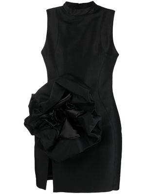 CONCEPTO side applique-detail dress - Black
