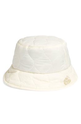CONEY ISLAND PICNIC Alpine Quilted Bucket Hat in Coconut Milk