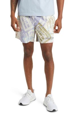 CONEY ISLAND PICNIC Passport Mesh Shorts in Coconut