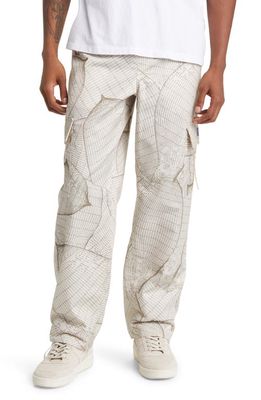 CONEY ISLAND PICNIC Pull-On Cargo Pants in Almond Print