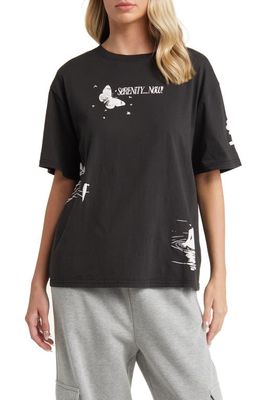 CONEY ISLAND PICNIC Serenity Now Cotton Graphic T-Shirt in Pirate Black