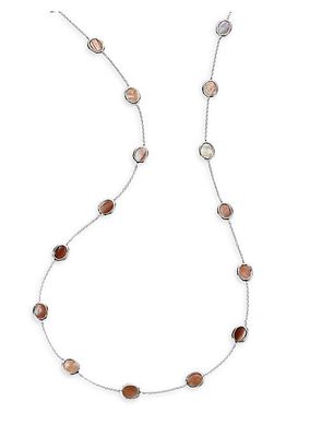 Confetti Sterling Silver & Shell Long Station Necklace