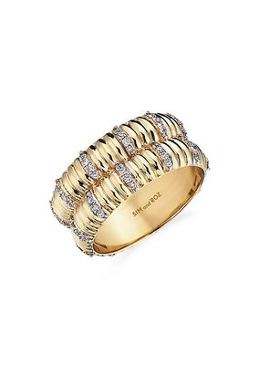 Connected Double-Movement 14K Yellow Gold & 0.52 TCW Diamond Ring
