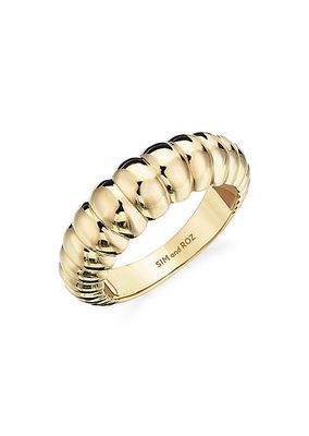 Connected Morphose 14K Yellow Gold Fluted Ring