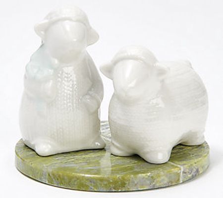 Connemara Marble Ceramic Set of 2 Sheep
