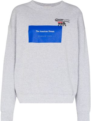 Conner Ives motif-print crew neck sweatshirt - Grey