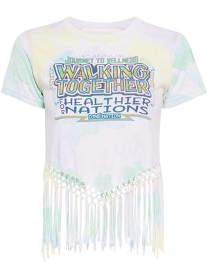 Conner Ives tie-dye macramé T-shirt - Multicolour