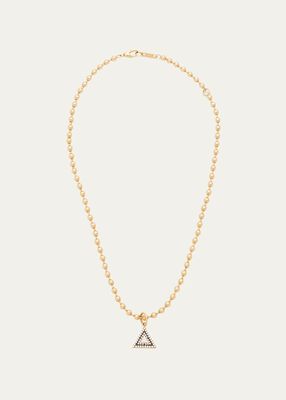 Connexion 18K Yellow Gold Diamond Triangle Pendant Necklace