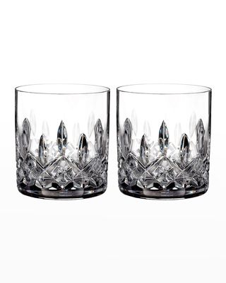 Connoissuer Lismore Straight-Sided Whiskey Tumbler Glasses, Set of 2
