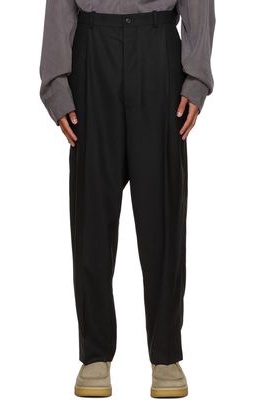 Connor McKnight Black Pleated Suiting Trousers