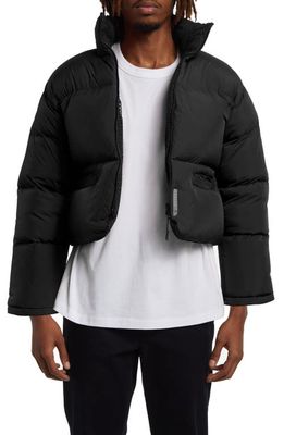 CONNOR MCKNIGHT Gender Inclusive Reversible Down Puffer Jacket in Black