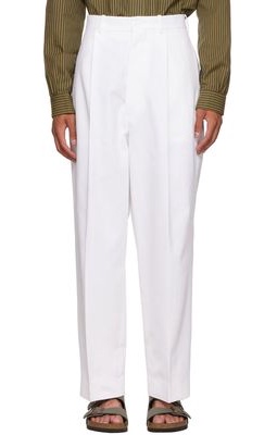 Connor McKnight White Pleated Trousers