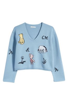 CONNOR MCKNIGHT x Disney Winnie the Pooh Intarsia Merino Wool Sweater in Blue