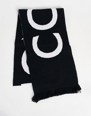 Consigned logo scarf in black
