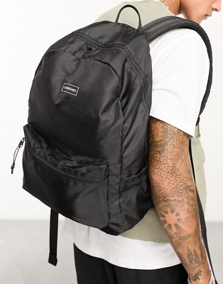 Consigned pocket front backpack in black