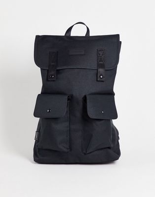 Consigned Twin Pocket Backpack In Black