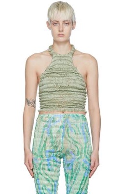 Constança Entrudo Green Polyester Tank Top