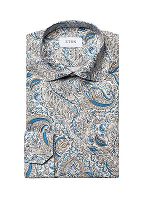 Contemporary-Fit Paisley Shirt