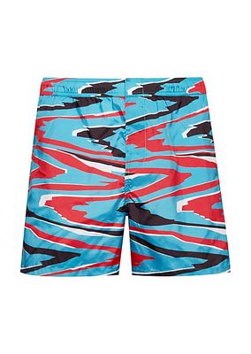 Contemporary Zig-Zag Swim Trunks