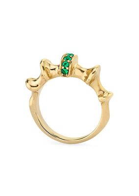 Continuum Moment III Chrona 18K Yellow Gold & Natural Emerald Ring