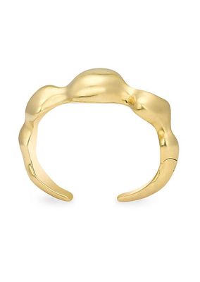 Continuum Moment IV Cayrn 18K Yellow Gold Small Hinged Cuff