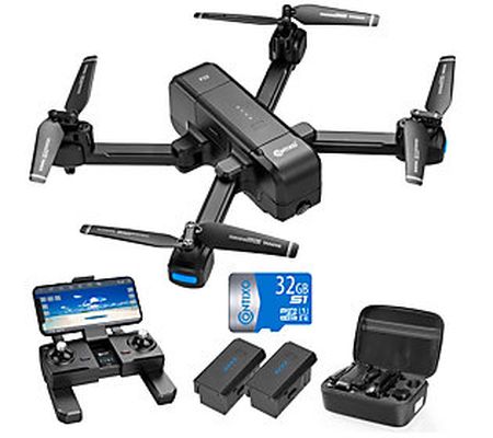 Contixo F22 4K Drone Set 32GB, 20min Flight, Qu adcopter Case