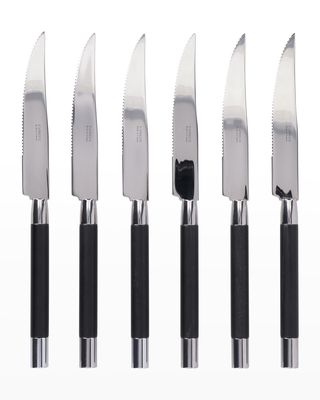 Conty 6-Piece Steak Knives, Black Wood