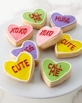 Conversation Hearts Shortbread Cookies
