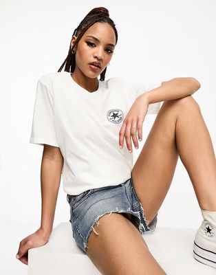 Converse All Star patch logo T-shirt in white