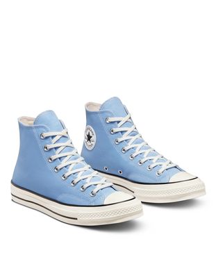 Converse Chuck 70 Hi sneakers in brisk blue and black