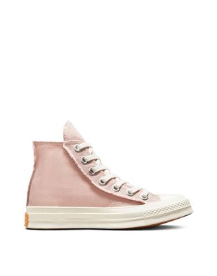 Converse Chuck 70 Hi Soothing Craft canvas sneakers in pink clay