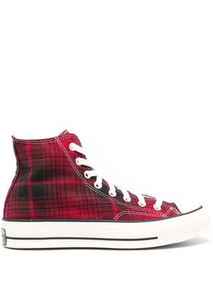 Converse Chuck 70 plaid hi-top sneakers - Red