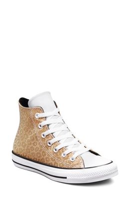 Converse Chuck Taylor All Star Leopard Spot High Top Sneaker in Saturn Gold/White/White