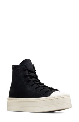 Converse Chuck Taylor All Star Modern Lift High Top Platform Sneaker in Black/Black/Egret