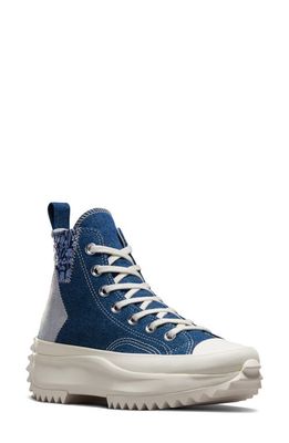 Converse Chuck Taylor All Star Run Star Hike High Top Platform Sneaker in Blue/Blue/Egret