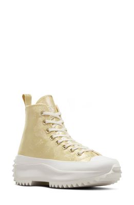 Converse Chuck Taylor All Star Run Star Hike High Top Platform Sneaker in Lemon Drop/White/Egret