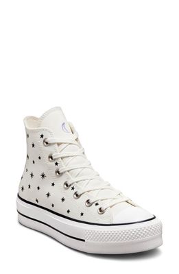 Converse Chuck Taylor® All Star® High Top Sneaker in Egret/Black/Moonstone Violet